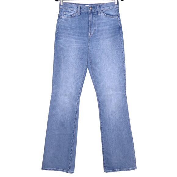 7 FOR ALL MANKIND Beauty Denim Easy Boot Light Wash Blue High Rise Women's 27 - Picture 1 of 15